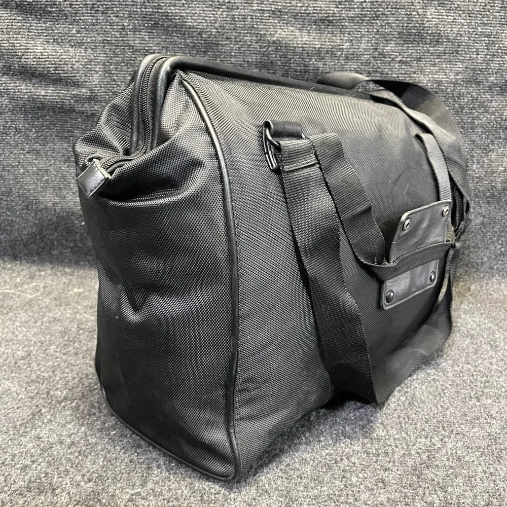 Sean John Mens Large Black Ballistic Nylon Duffle Travel Bag Carry On Weekender